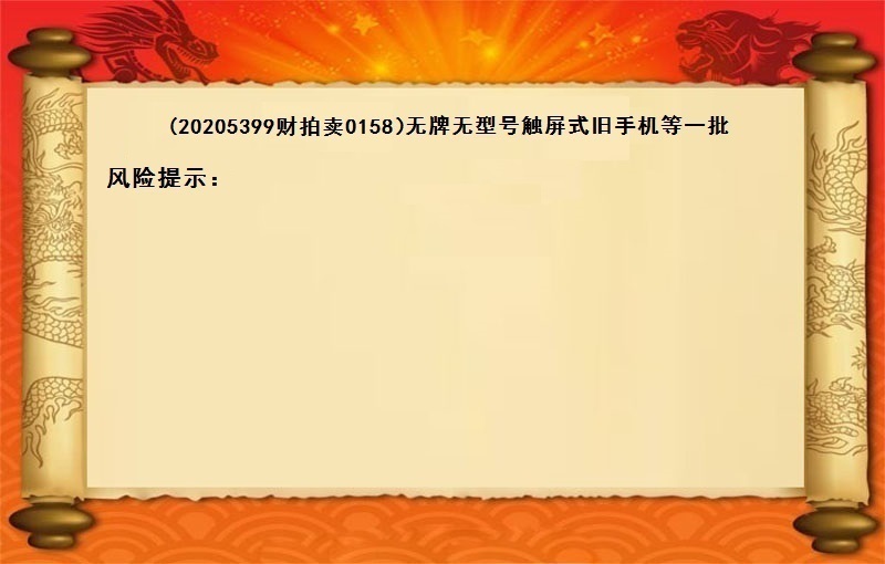 20205399财拍卖0158号