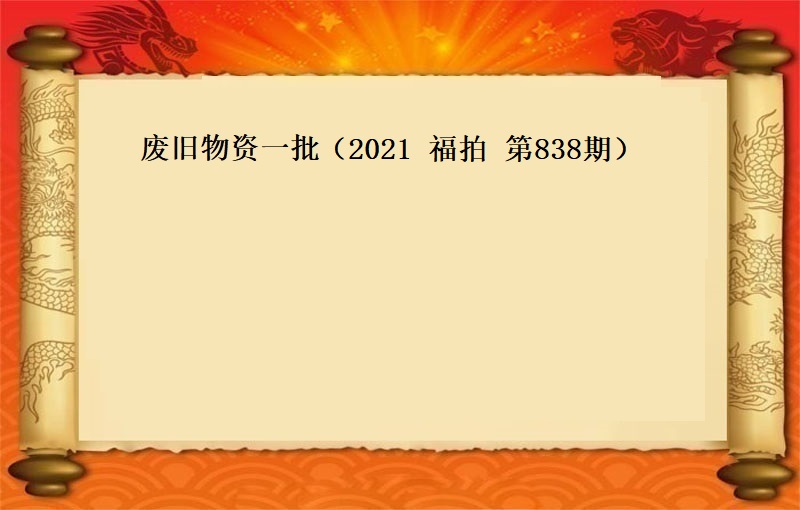 废旧物资一批（2021 福拍 第838期）