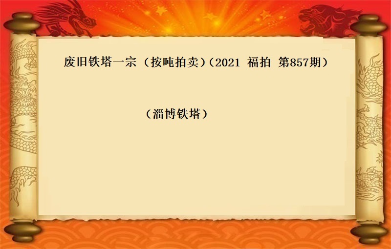 废旧铁塔一宗（按吨拍卖）（2021 福拍  第857期）