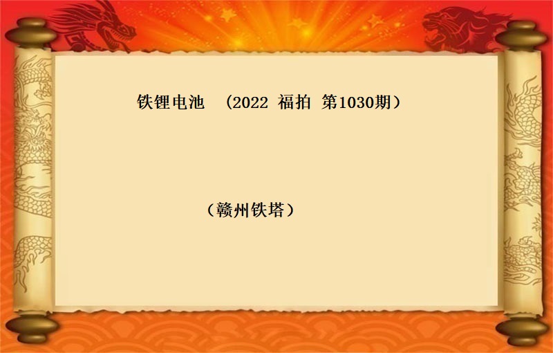 标的二、铁锂电池 （按吨拍卖）（2022 福拍 第1030期）