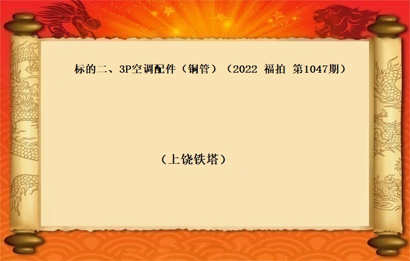 标的二、3P空调配件（铜管） (2022 福拍 第1047期）