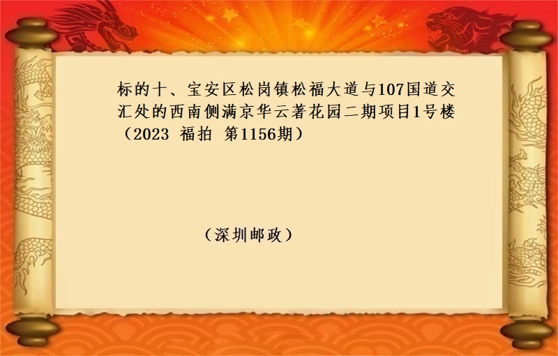 标的十、宝安区松岗镇松福大道与107国道交汇处的西南侧满京华云著花园二期项目1号楼 （按年租金起拍）（2023 福拍 第1156期）