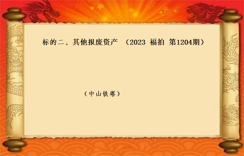 标的二、其他报废资产 （2023 福拍 第1204期）