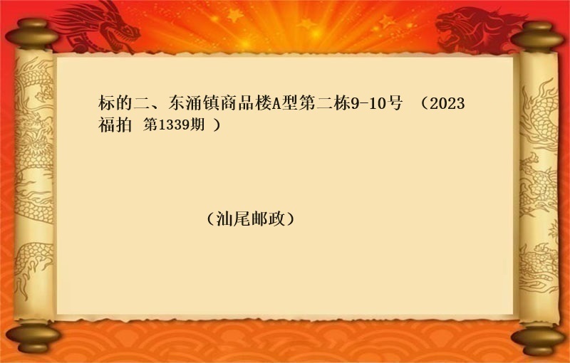 标的二、东涌镇商品楼A型第二栋9-10号（按年租金起拍）（2023 福拍 第1339期）