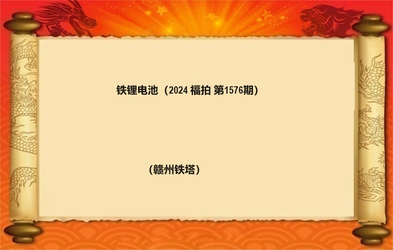 铁锂电池（按吨拍卖）（2024 福拍 第1576期）