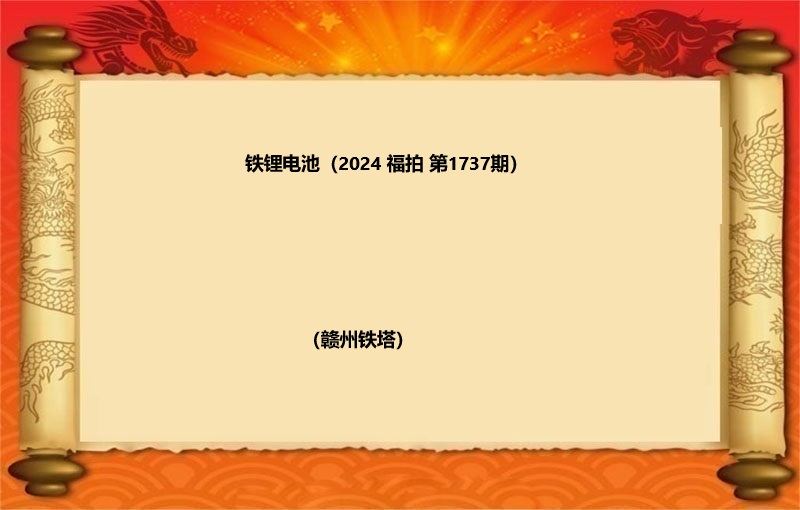 铁锂电池（按吨拍卖）（2024 福拍 第1737期）