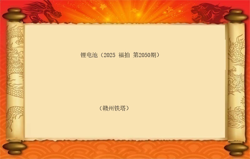 锂电池（按吨拍卖）（2025 福拍 第2060期）