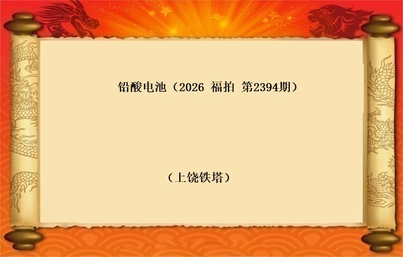 铅酸电池（按吨拍卖）（2026 福拍 第2394期）